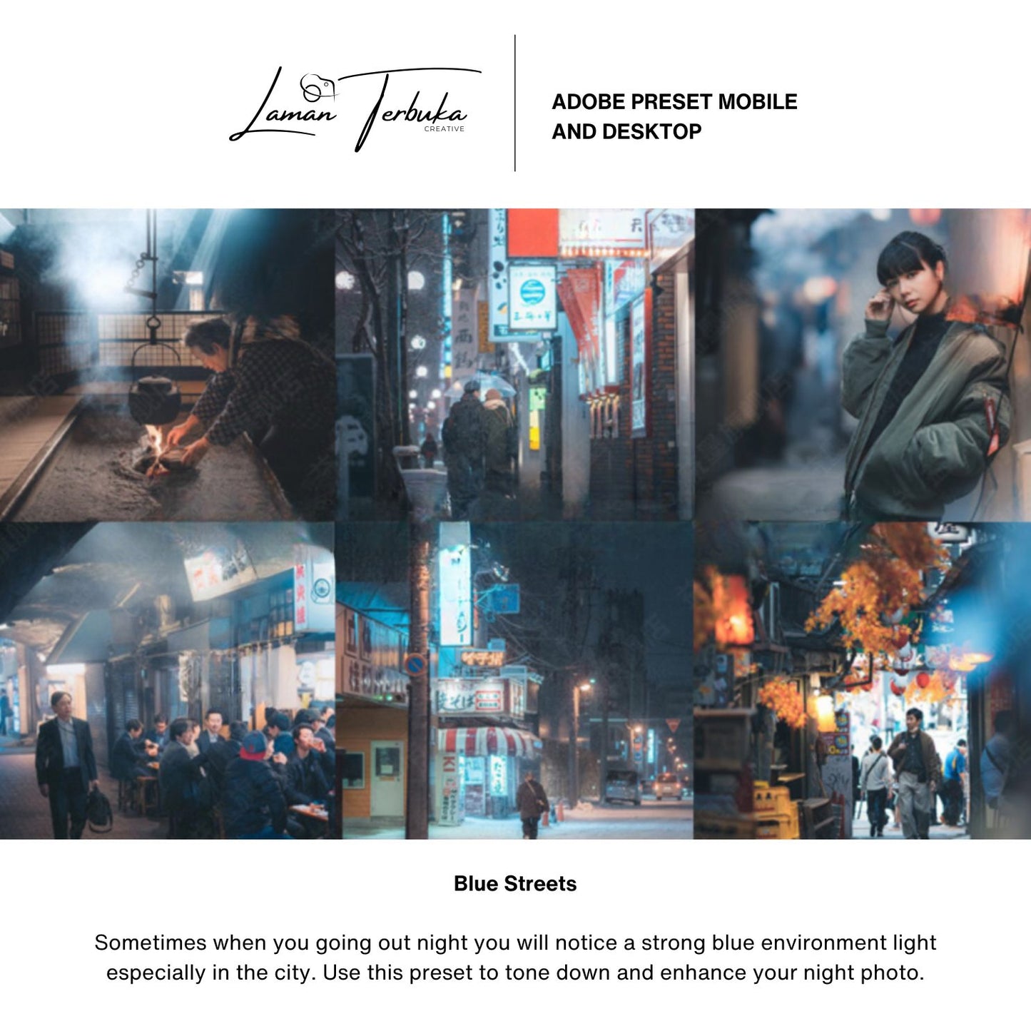Blue Streets - Preset for Mobile & Desktop | LR/ PR/ PS