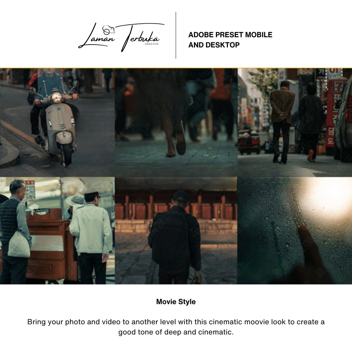 Movie Style - Preset for Mobile & Desktop | LR/ PR/ PS