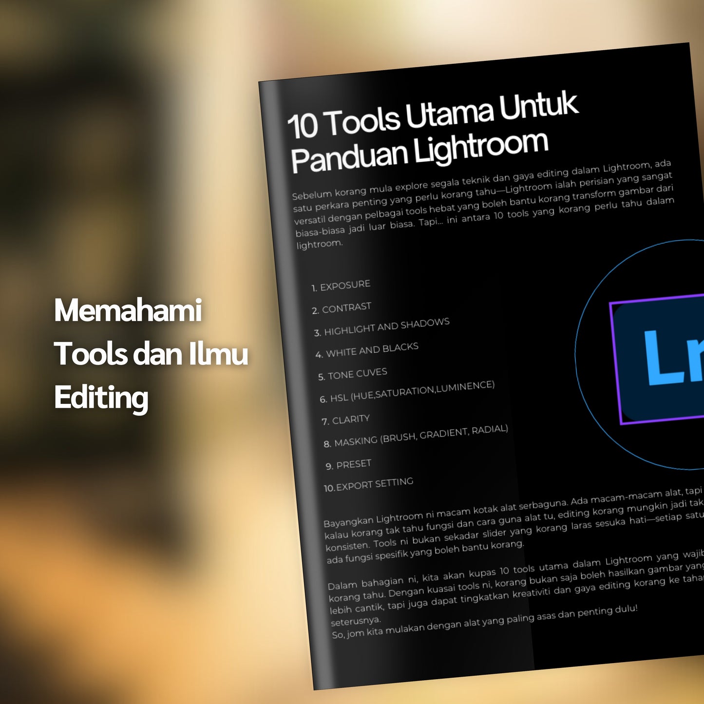 Mudahnya Editing - eBook Panduan Editing Lightroom Sepantas 1 Hari